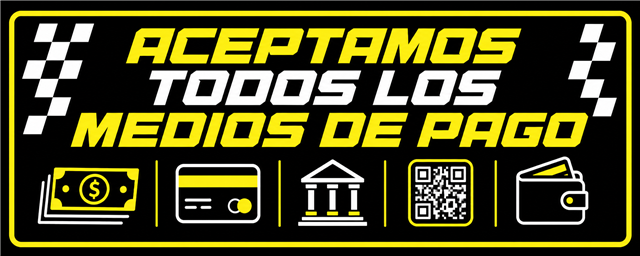 Aceptamos todos los medios de pago