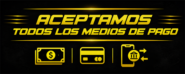 Aceptamos todos los medios de pago